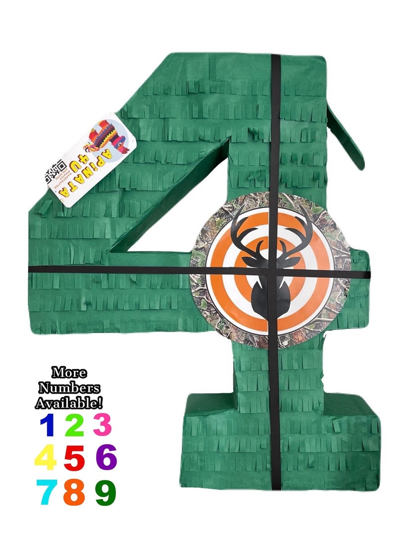 Handcrafted Number Four Pinata, Fourth Birthday Celebration ...