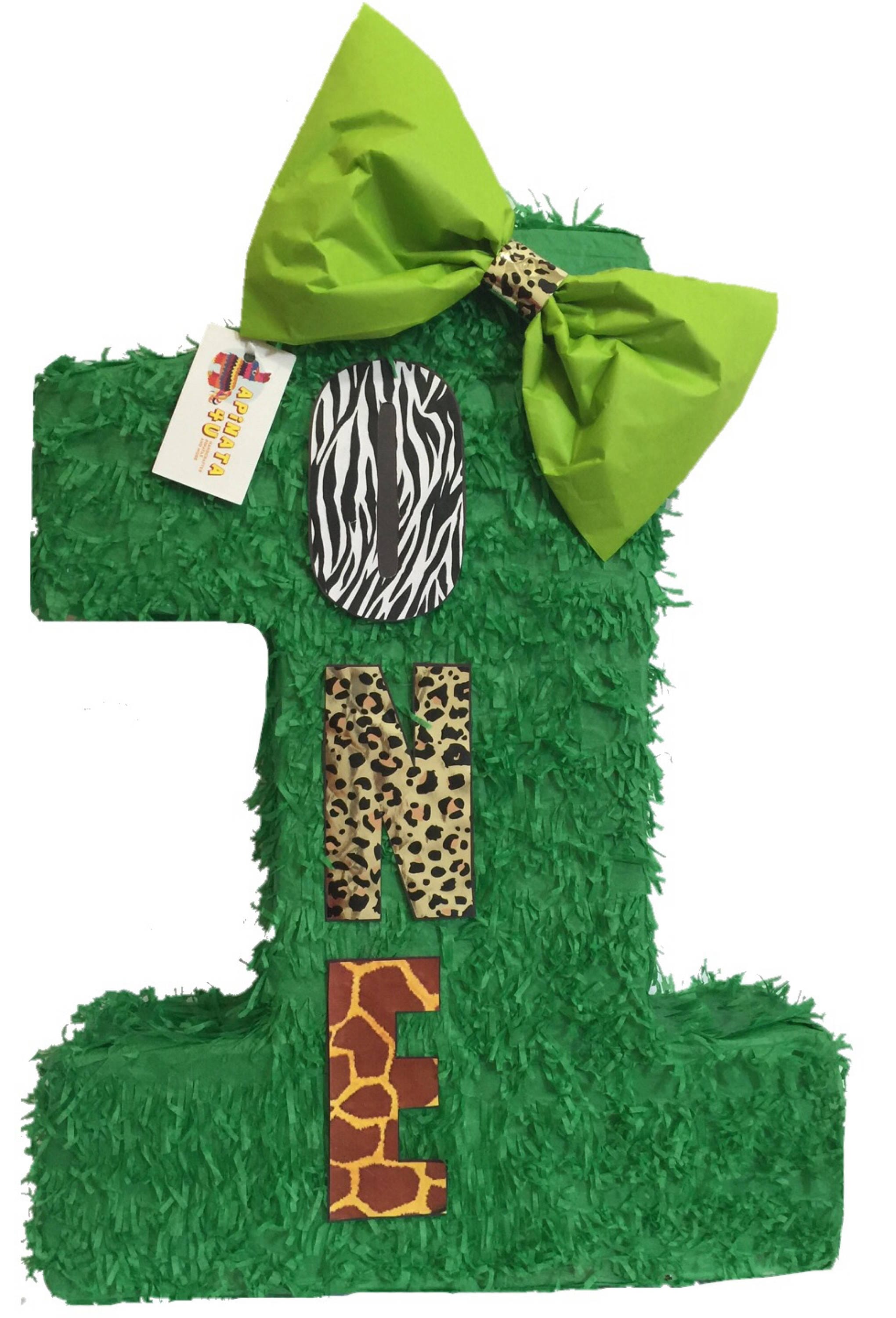 Sale Ready to Ship 20 Tall Number One Pinata For Safari Theme Birthday Party Wild One The Big One More Numbers Available