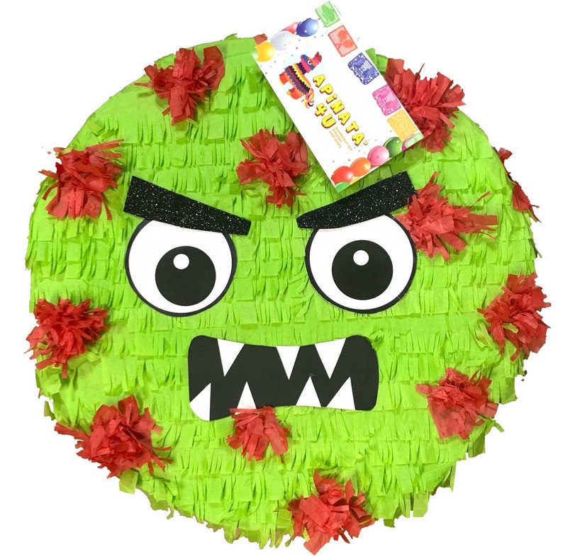 16 Ready to Ship Coronavirus Piñata Quarantined Birthday 2020 Piñata End of Year Coronavirus Piñata Stay Safe Party You Are Not Invited image 1