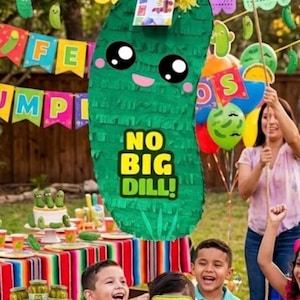 20" Pickle Piñata: Dill Cucumber Birthday Bachelorette Party Veggies Theme
