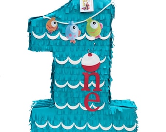 20” Tall Number One Piñata Fish Theme