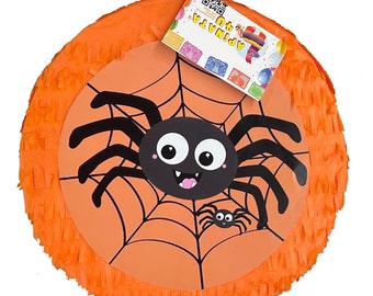 Cute Spider Pinata Halloween Themed Orange Color Itsy Bitsy Spider Party Decoration