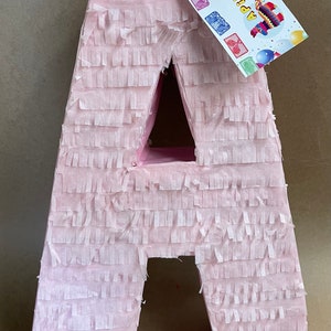Pink Letter A Pinata, Large Alphabet Pinata, Ideal for Birthday and Baby Shower Celebration, Kids and Adults Fun Party Decor, Size 20 Inch