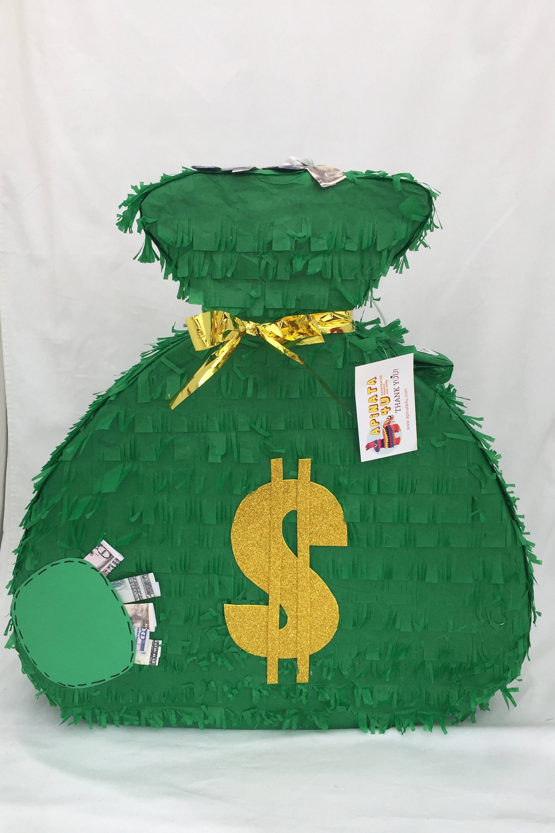 Sale Ready To Ship Green Money Bag Pinata Great For Las Vegas Themed Poker Birthday Party