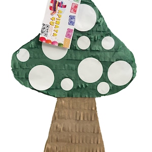 Trippy Green Mushroom Pinata Mushroom Themed Birthday Party Video Game Themed Party Supplies