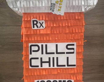 Prescription Pills Pinata, Rx Theme for Medical Parties, Pills Chill 1000mg, Pharmacy Decor, Medicine Themed Party Favors, Doctor's Party