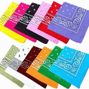 Paisley Bandana Head wear Hair Bands Scarf Neck Wrist Wrap Band Head tie Sale Face Cover and Stylish Face Mask