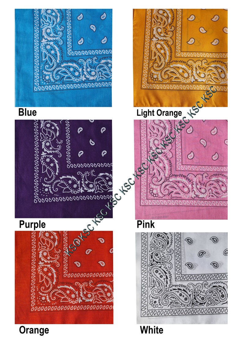 Paisley Bandana Head wear Hair Bands Scarf Neck Wrist Wrap Band Head tie Sale Face Cover and Stylish Face Mask image 5