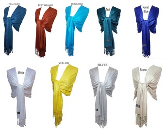 Pashmina Shawl  Silky Feel Bridesmaid Gift  Wedding Gift Scarf/Shawl/Gift For Day To Evening