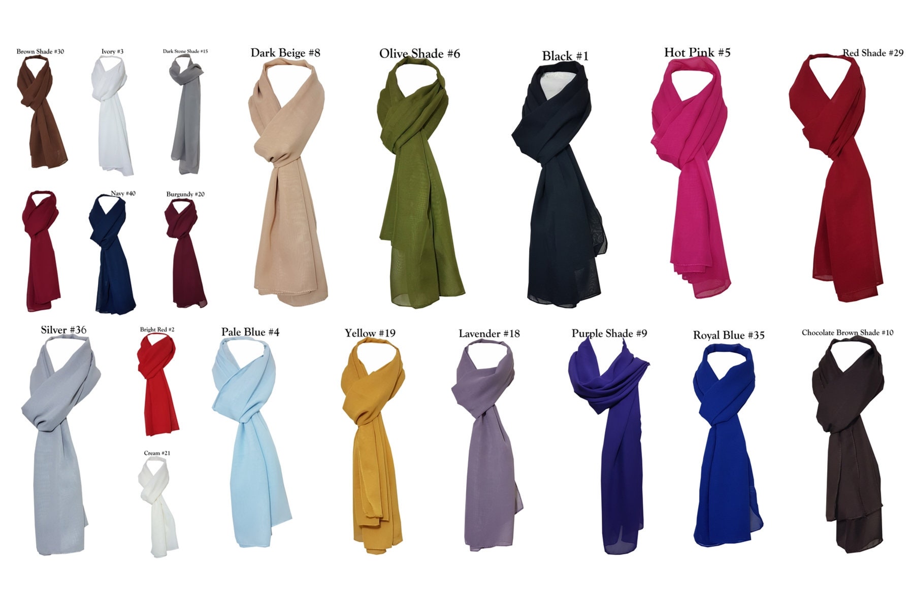 New Classic Silky Feel See Through Chiffon Scarf Wedding Shawl Brides…