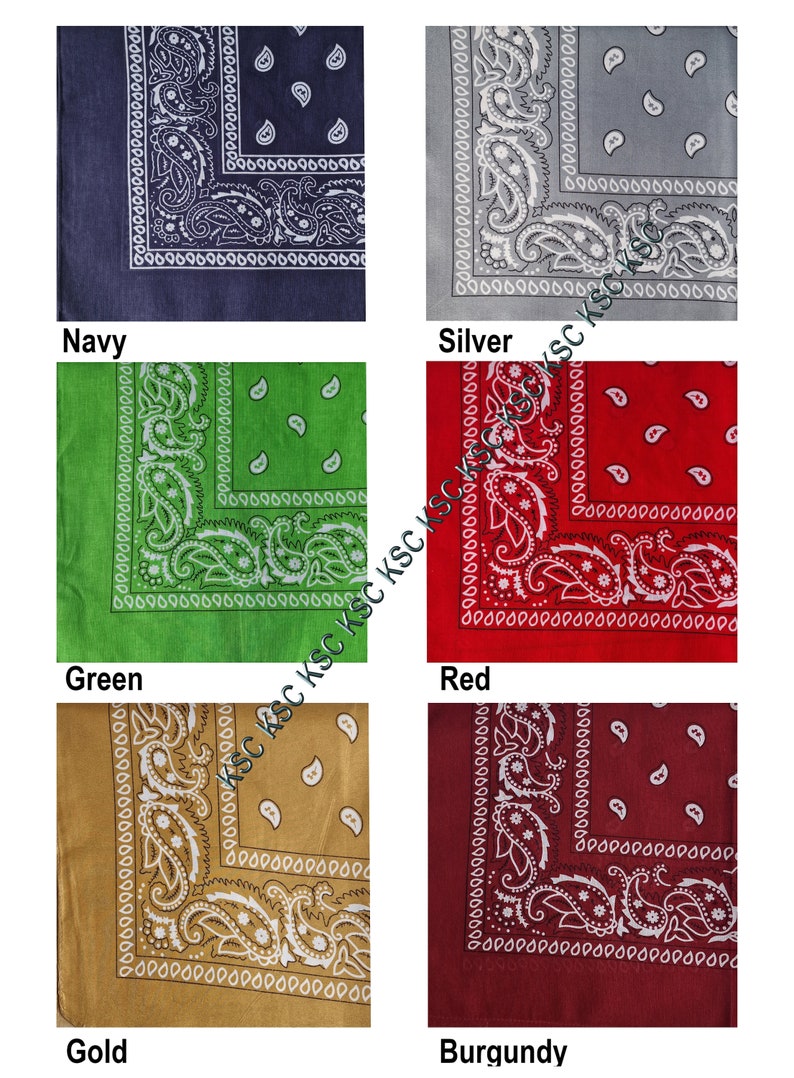 Paisley Bandana Head wear Hair Bands Scarf Neck Wrist Wrap Band Head tie Sale Face Cover and Stylish Face Mask image 4