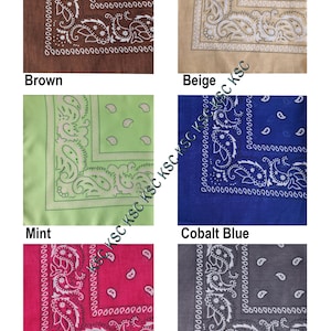 Bandana cachemire Bandeau pour cheveux Écharpe Protège-poignets Attache-tête Vente Couvre-visage et masque facial élégant image 3