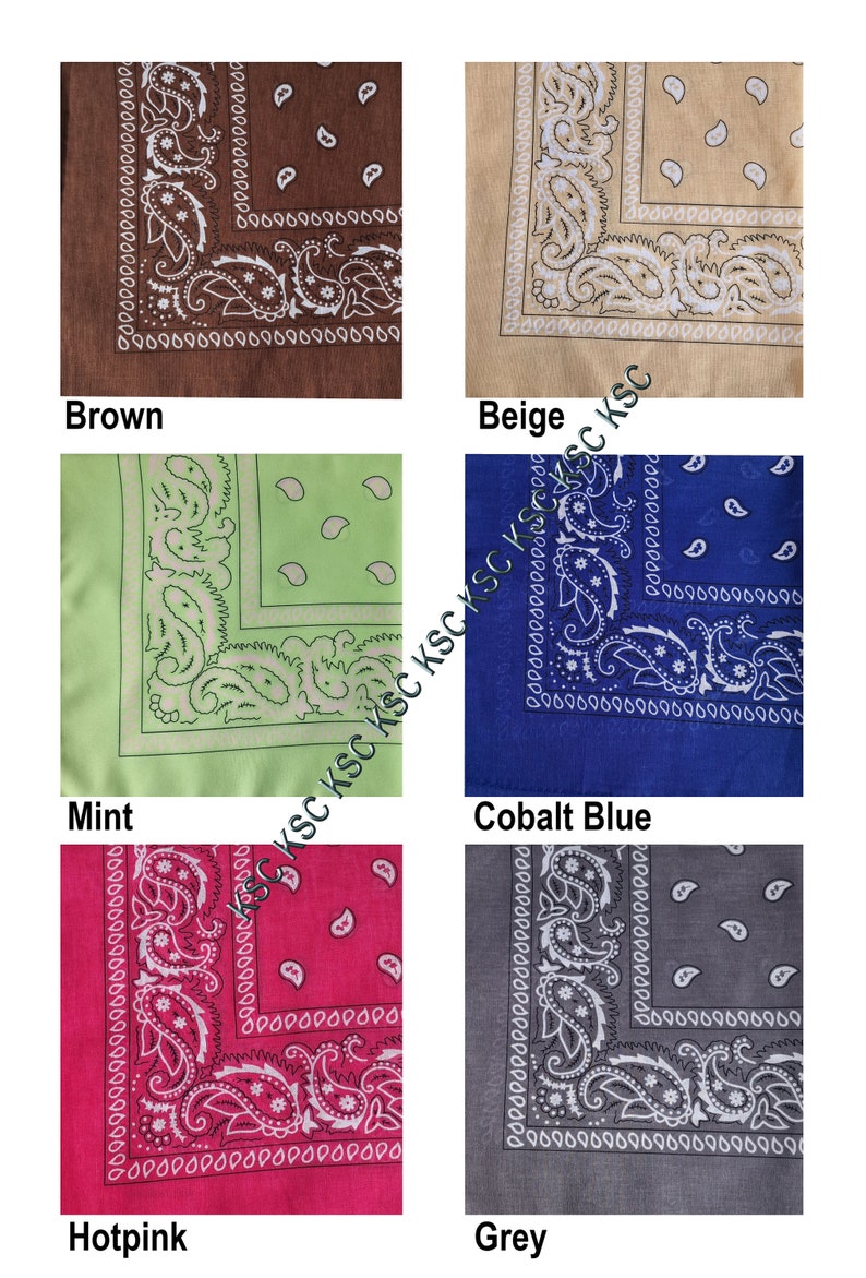 Paisley Bandana Head wear Hair Bands Scarf Neck Wrist Wrap Band Head tie Sale Face Cover and Stylish Face Mask image 3