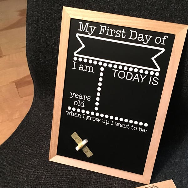 Photo Prop, re-usable chalk board, customized by you, first day of school pic, event prop