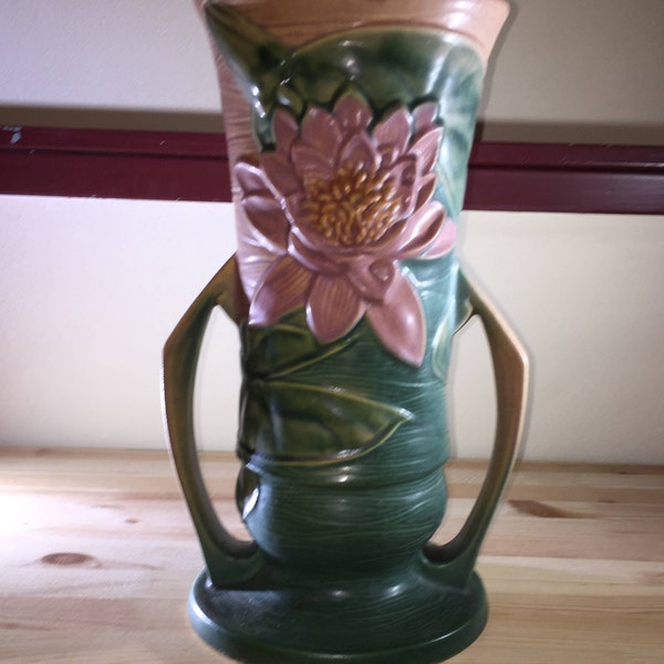 Large 15" Roseville Water Lily Vase