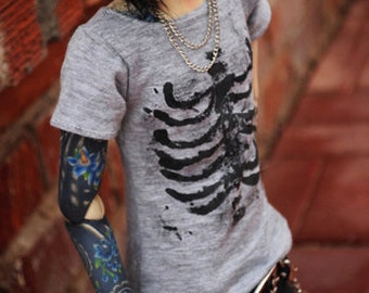 Rock Zombie Tshirt - BJD 1/4 1/3 SD13 MSD Boy Girl punk