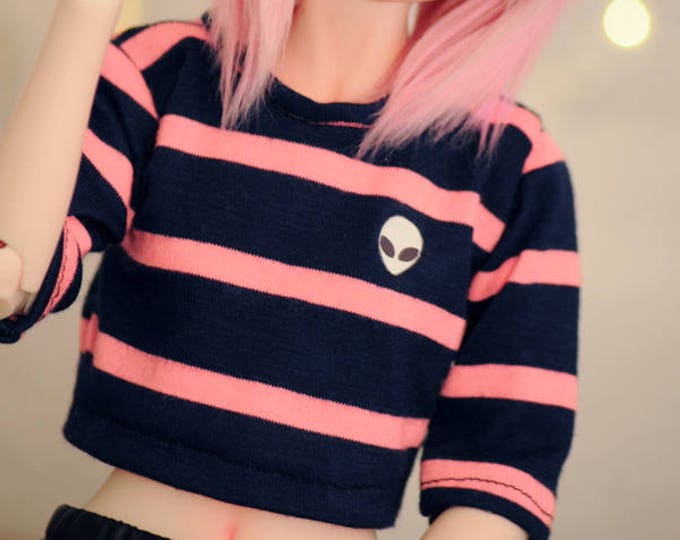Alien Head Cropped Tshirt - Bjd 1/4 1/3 SD13 MSD Boy Girl Hipster Trend ...