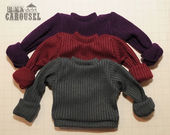 Cropped Sweater 9 colors - BJD 1/4 1/3 SD13 MSD Boy Girl Hipster Trendy Croptop Preppy Crop top Shirt Iplehouse Jid Cute Autumn Winter MNF