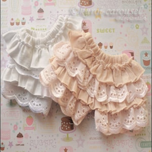Lace Frilly Shorts - bjd 1/4 1/3 SD13 msd Boy Girl Mori Gyaru girly feminine abjd Ball jointed Asian Balljointed doll cute coquette