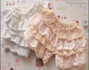 Lace Frilly Shorts - bjd 1/4 1/3 SD13 msd Boy Girl Mori Gyaru girly feminine abjd Ball jointed Asian Balljointed doll cute coquette