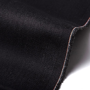 Deadstock Cone Mills Stretch Denim – Eyelash Black | USA-Made | 9oz | 80/18/2 Cotton Poly Spandex | Sold by the Half Yard