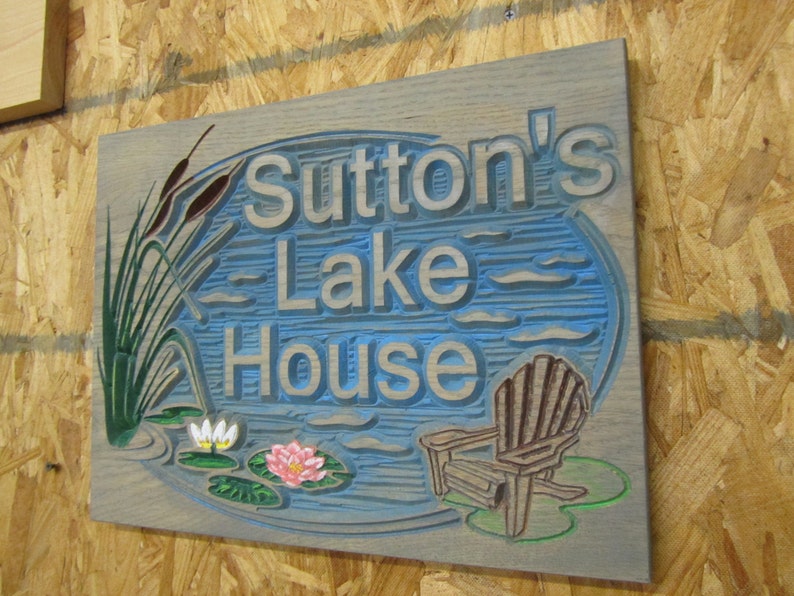 Personalized Lake House or Beach House Sign Carved Wood Hand Etsy