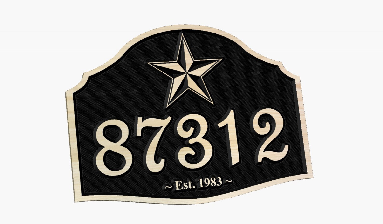 Personalized Texas Star Address Marker Carved Wood Sign Home Etsy
