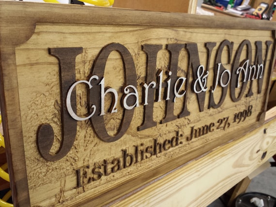 Personalized Rustic Anniversary or Wedding Gift Sign