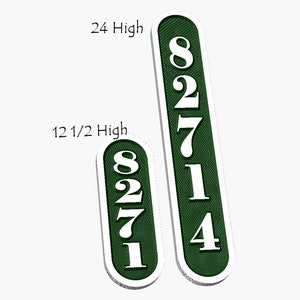 Personalized Vertical Address Marker (Either 12 1/2&quot; High or 24 High x 4 1/2&quot; Wide)