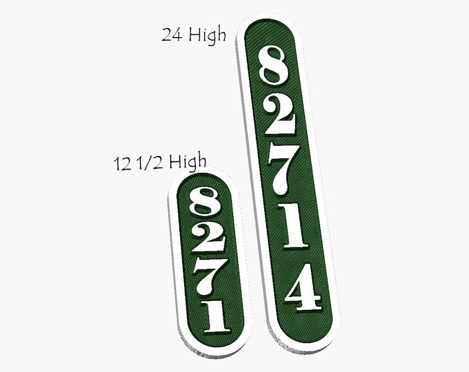 Personalized Vertical Address Marker (Either 12 1/2" High or 24 High x 4 1/2" Wide)