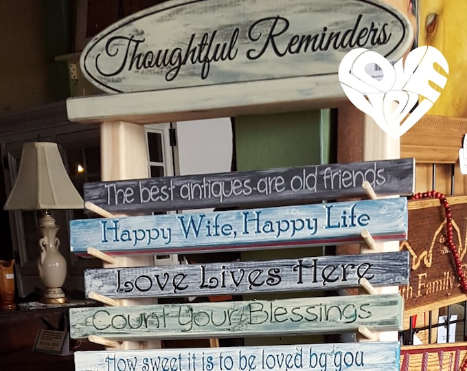 Thoughtful Reminders Collection - Buy 1 get 2 Signs -  Bookshelf Thoughtful Sayings - Home or Office Decorations