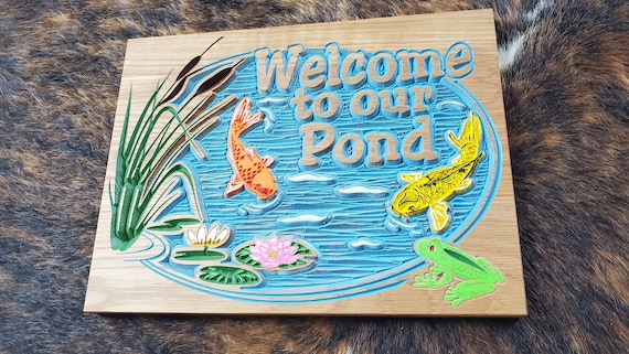 Personalized Lake House or Beach House Carved Wood Sign or... an Address Marker or... A Sign for your Pond