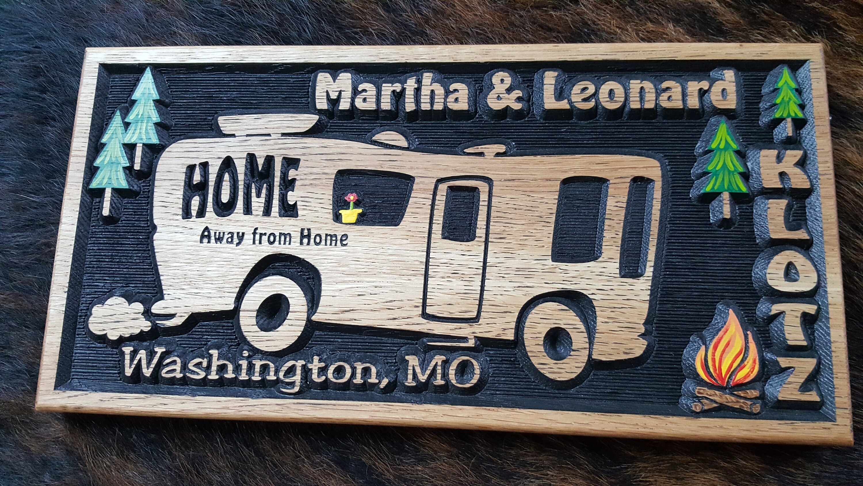 Wooden Camper Rec Sign, Home Office