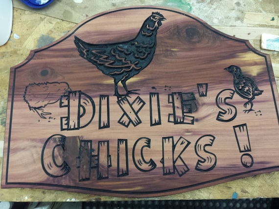 Don't be Chicken - Get a Chicken Sign - A great Farm House Sign for the Hen House - A fun sign that will make your day... Made in USA