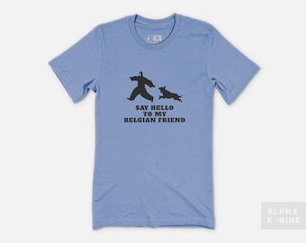 T-shirt unisexe belge malinois, chien d'assistance, vétéran de l'armée, chien de travail, malgache, AK9, Alpha Canine, Alpha Knine, chemise pour chien