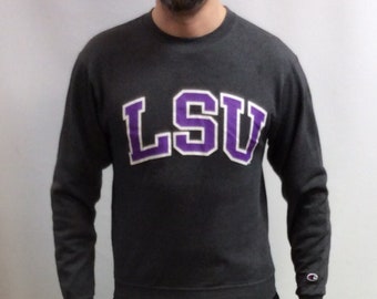 lsu champion crew sweatshirt