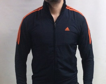 black orange adidas jacket