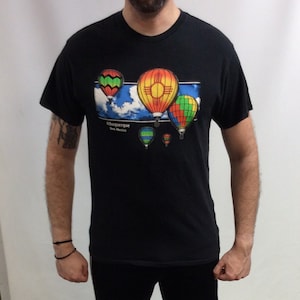 Vintage 90&#39;s Original Albuquerque, New Mexico Colorful Annual Hot Air Balloon Festival Classic Destination T-shirt (Size L)