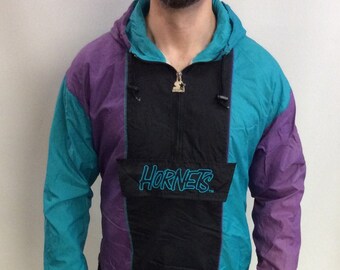 purple and teal jacket