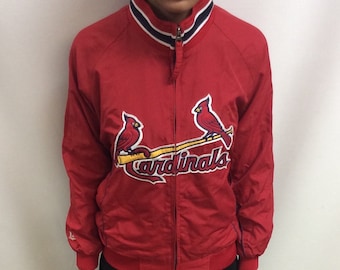 Letterman St. Louis Cardinals Two Tone Red and White Jacket