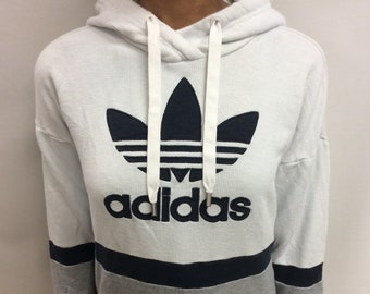 Vintage ADIDAS ORIGINALS Big Logo Hoodie Sweatshirt Navy Blue Large L Vintage ADIDAS ORIGINALS Big Logo Hoodie Sweatshirt Navy Blue Large L