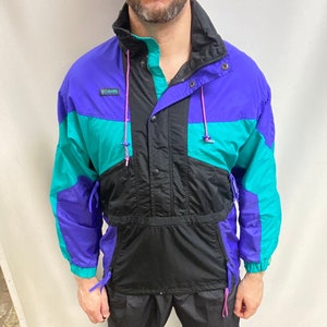 Vintage 90's Columbia Sportswear Purple, Teal & Black