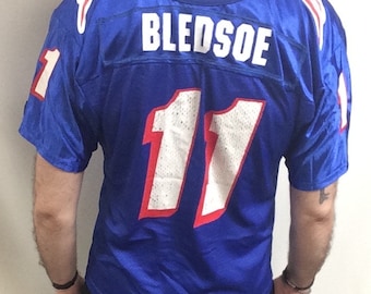 Maglia vintage dei Patriots di Drew Bledsoe degli anni '90: maglia da football NFL per ragazzi, realizzata negli Stati Uniti