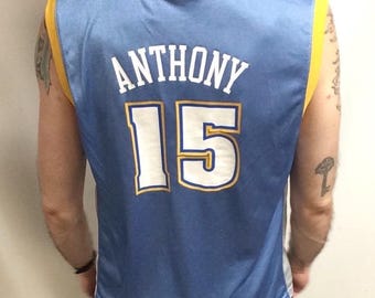 Vintage Carmelo Anthony Denver Nuggets Reebok Jersey: NBA #15 (Size XL)
