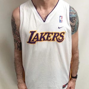 Adult Los Angeles Lakers 34 Shirt Top Stitched Vintage 1999