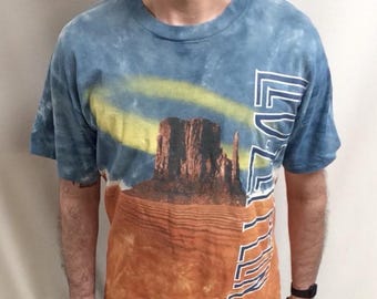Vintage 2005 Led Zeppelin Concert T-shirt: Liquid Blue Tie Dye (Size Large)