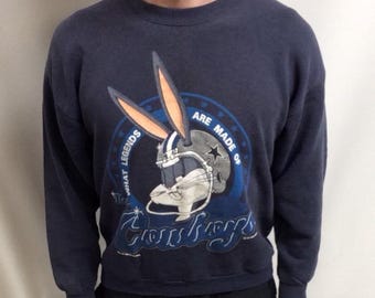 Vintage 1993 Bugs Bunny Dallas Cowboys Sweatshirt (Size L)