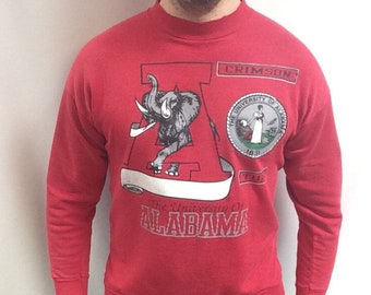 Sudadera vintage de los 90 de Alabama Crimson Tide: Roll Tide Football (talla XL)