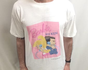 Vintage 1994 Barbie T-Shirt, ShadowBoxers White Oversized Tee (Made in USA)