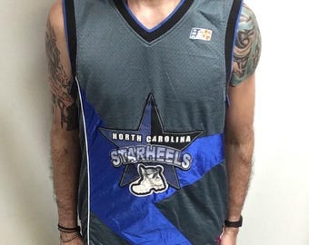 Vintage 90er NWT NBN Gear SBA North Carolina Starheels Basketball Trikot (Herren Größe Large)